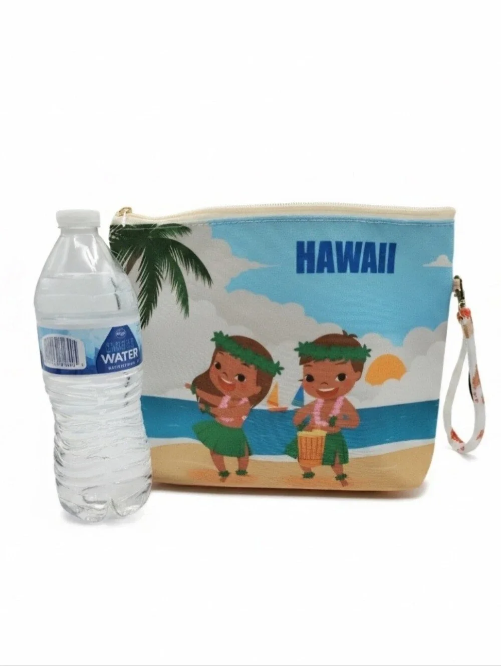 Island Sense Hula Dancer Wristlet Large Pouch Makeup Accessory Bag